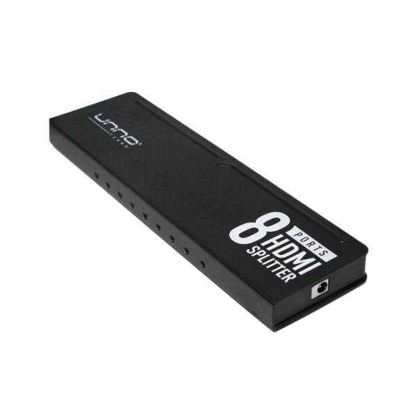 SPLITTER UNNO (HB1206BK) 8 PUERTOS HDMI