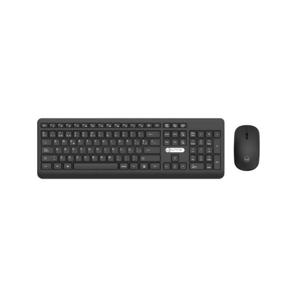 KIT UNNO KLASS (KB6742BK) WIRELESS TECLADO ESPA&Ntilde;OL/MOUSE 800/1200/1600DPI NEGRO