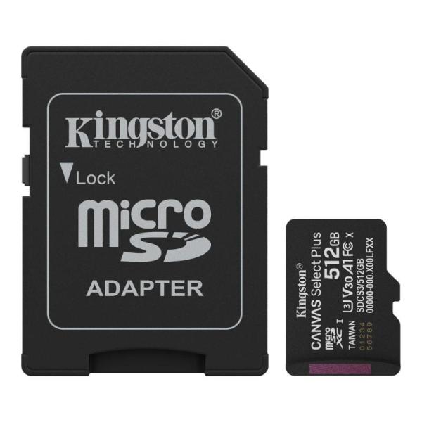 MEMORIA MICRO SD 512GB KINGSTON (SDCS3/512GB)