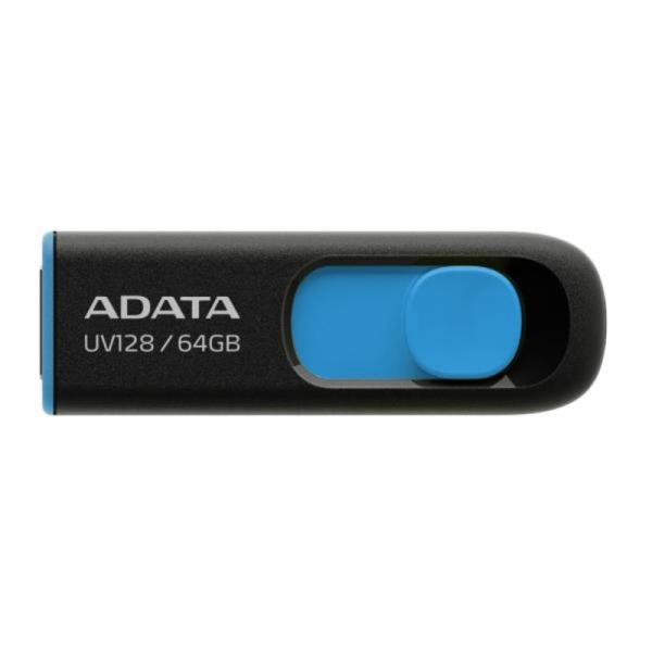 MEMORIA USB 64GB ADATA (AUV128) USB 3.2 NEGRO/CELESTE