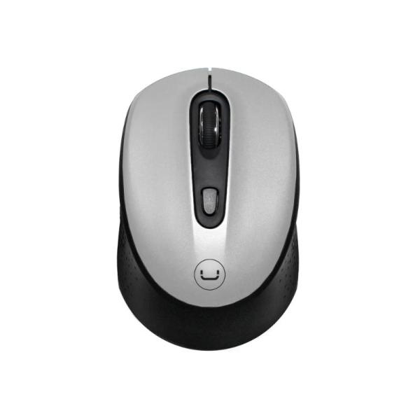 MOUSE UNNO CONTOUR (MS6528SV) WIRELESS 2.4GHZ/800-1200-1600 DPI PLATA