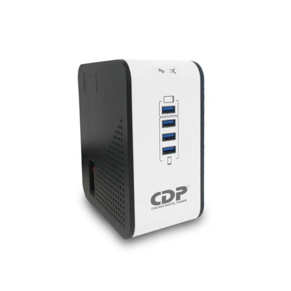 REGULADOR CDP (R2CU-AVR1008)  1000VA/400W 8 TOMAS/4 USB 120V/220V