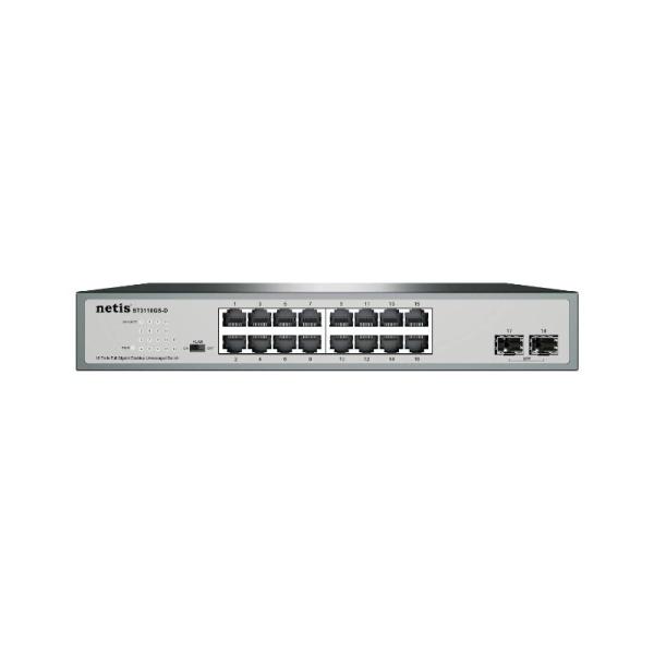 SWITCH NETIS (ST3118GS-D) 16PTS 10/100/1000MBPS-2PTS SFP