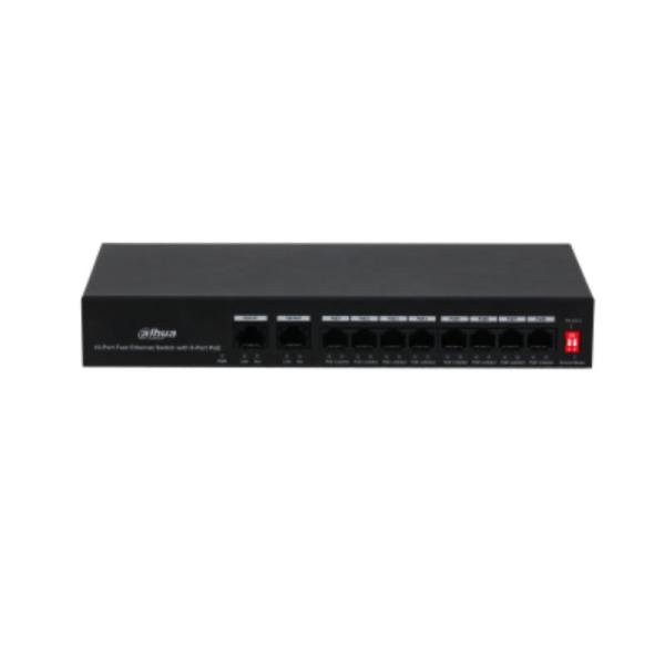 SWITCH DAHUA (PFS3010-8ET-65W) 10PTS 8POE/2PTS UPLINK 10/100 NO ADMINISTRABLE