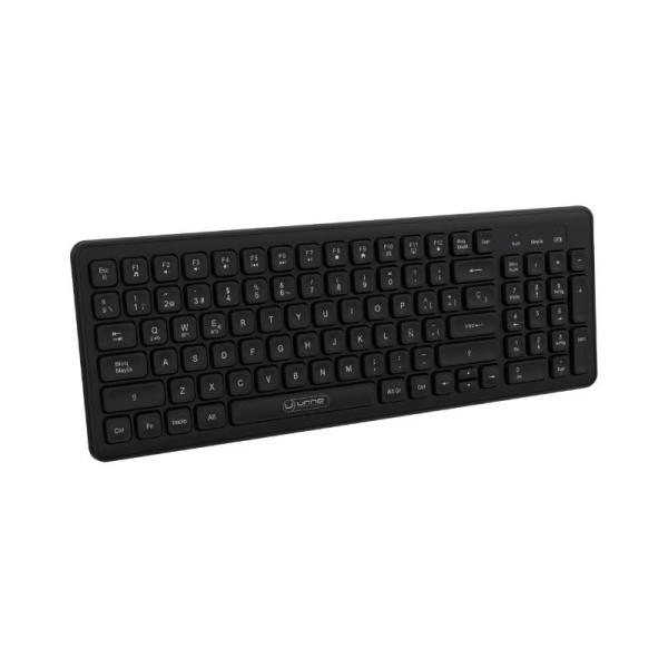 TECLADO UNNO KLASS KEYPRO (KB6761BK) WIRELESS ESPA&Ntilde;OL NEGRO