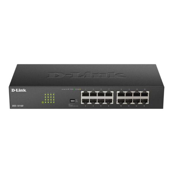 SWITCH D-LINK (DGS-1016D) 16 PORT 10/100/1000 NO ADMINISTRABLE 48 GBPS