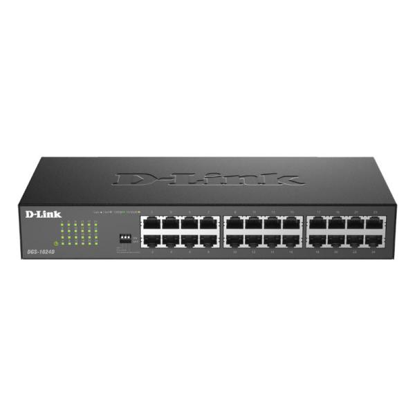 SWITCH D-LINK (DGS-1024D) 24PTS 10/100/1000/NO ADMINISTRABLE 48GBPS