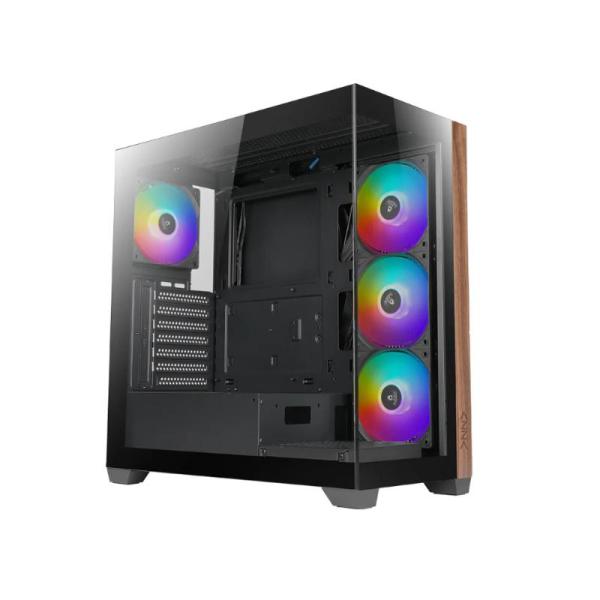 CASE GAMING AZZA (NEPTUNE 491) VIDRIO TEMPERADO/ABANICO RGB/SIN FUENTE/NEGRO