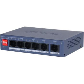 SWITCH DAHUA (CS4006-4ET2GT-36) 6PTS=4PTS10/100POE/2PTS GIGABIT 36W CLOUD ADMINI