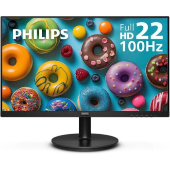 MONITOR PHILIPS V-LINE 22" (221V8LB) WIDE FHD 100HZ/VGA-HDMI/NEGRO