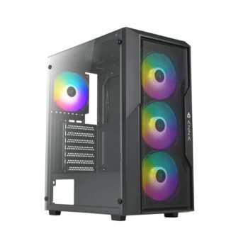 CASE GAMING AZZA (FIGHTER 290) VIDRIO TEMPERADO/ABANICO RGB/SIN FUENTE/NEGRO