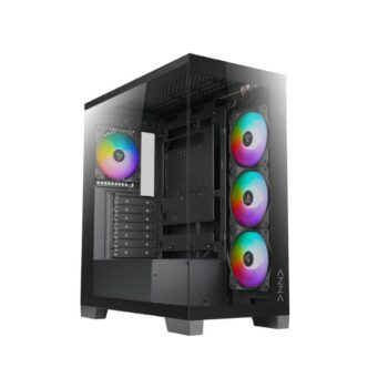 CASE GAMING AZZA (COVE 570B ) VIDRIO TEMPERADO/ABANICO RGB/SIN FUENTE/NEGRO
