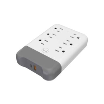 CARGADOR DE PARED UNNO (PW5084WT) 20W 6 TOMAS 1USB-A/1USB-C 100/125V BLANCO